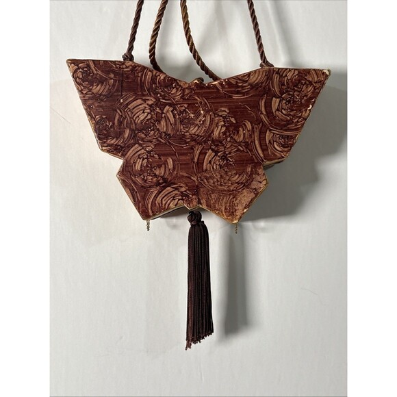 VTG Rare! Cantonese Wheat Straw Silk Lined Handbag Purse Trinket Jewelry Box - Picture 4 of 11